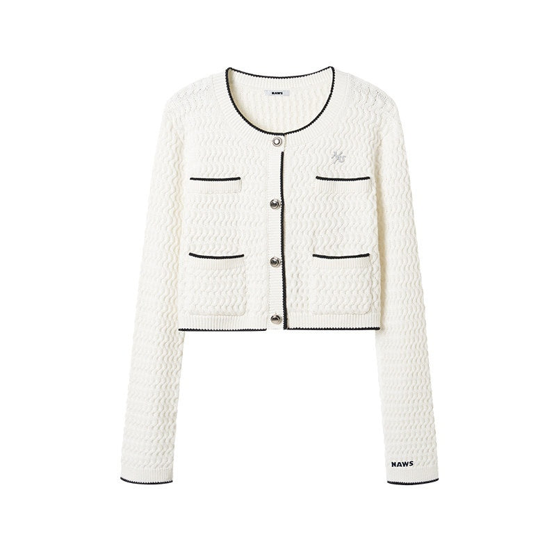 NAWSNOTAWEAR_Wrinkle_Resistant_Boucle_Short_Cropped_Button_Round_Neck_Women_Travel_Cardigans_MISSTT