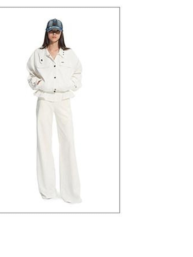 NAWSNOTAWEAR Wrinkle Resistant Commuter Relaxed Lapel Button Long Sleeve Cropped Jackets