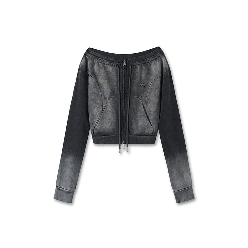 NAWSNOTAWEAR_Zippered_Long_Sleeve_Straight_Crop_Cotton_Commuter_Off_Shoulder_Crop_Tops_MISSTT
