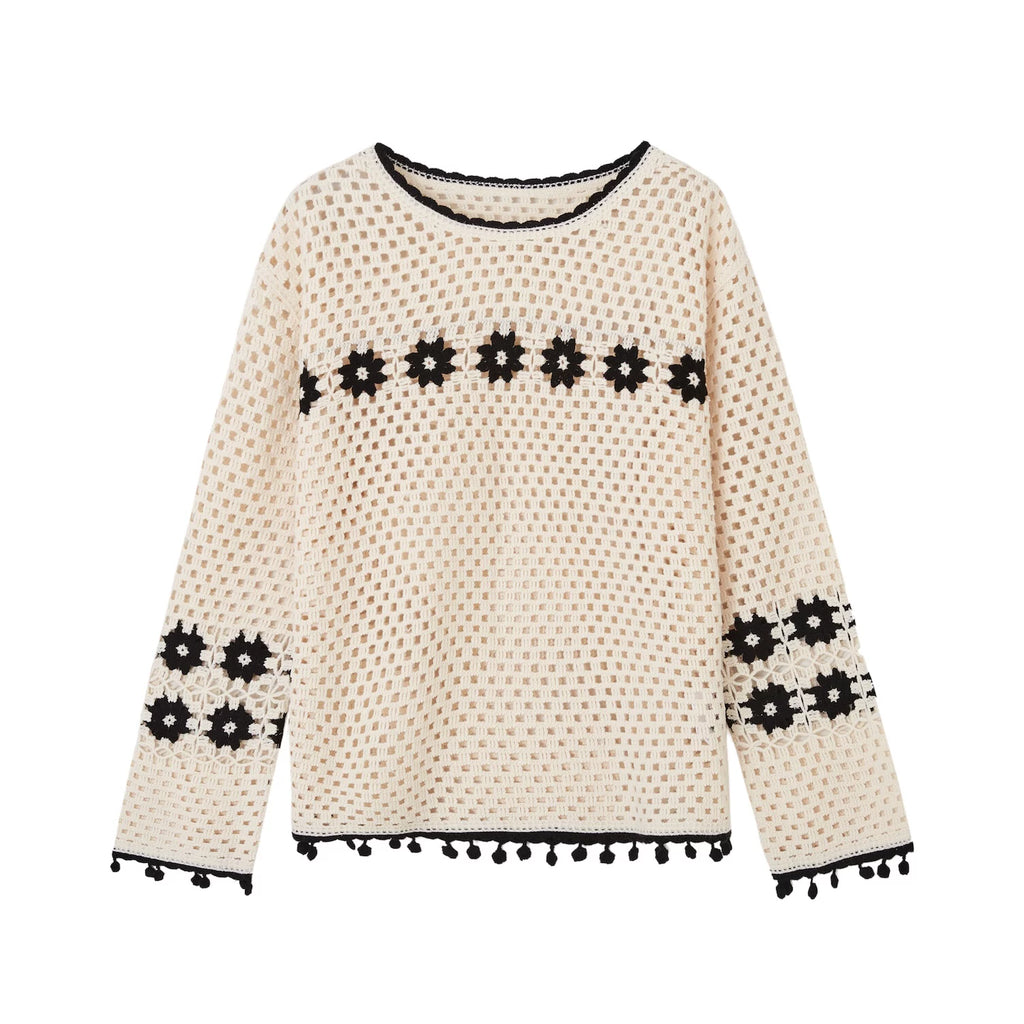 SOMESOWE_Soft_Acrylic_Loose_Openwork_Knit_Pullover_Women_Casual_Round_Neck_Beige_Sweaters_MISSTT