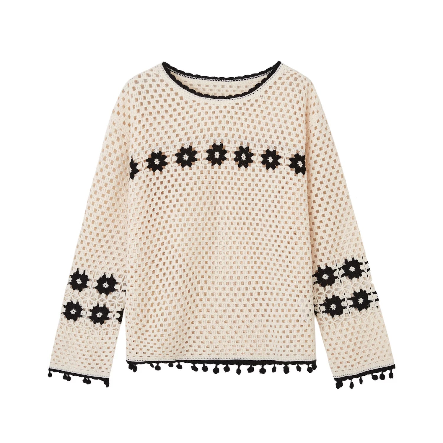 SOMESOWE_Soft_Acrylic_Loose_Openwork_Knit_Pullover_Women_Casual_Round_Neck_Beige_Sweaters_MISSTT