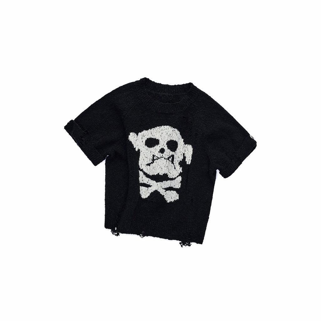 1JINN_STUDIO_Skull_Graphic_Punk_Fitted_Crew_Neck_Women_Cotton_Short_Sleeve_Basic_Crop_Tops_MISSTT