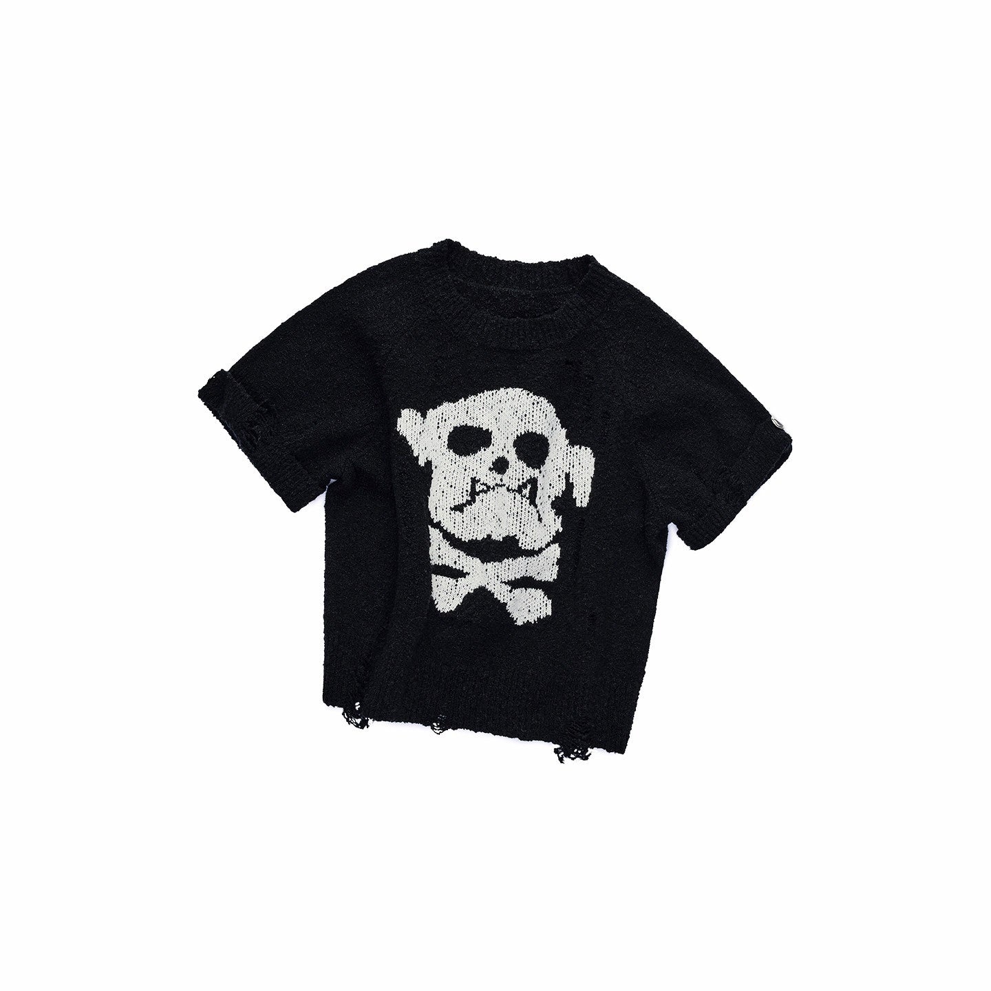 1JINN_STUDIO_Skull_Graphic_Punk_Fitted_Crew_Neck_Women_Cotton_Short_Sleeve_Basic_Crop_Tops_MISSTT