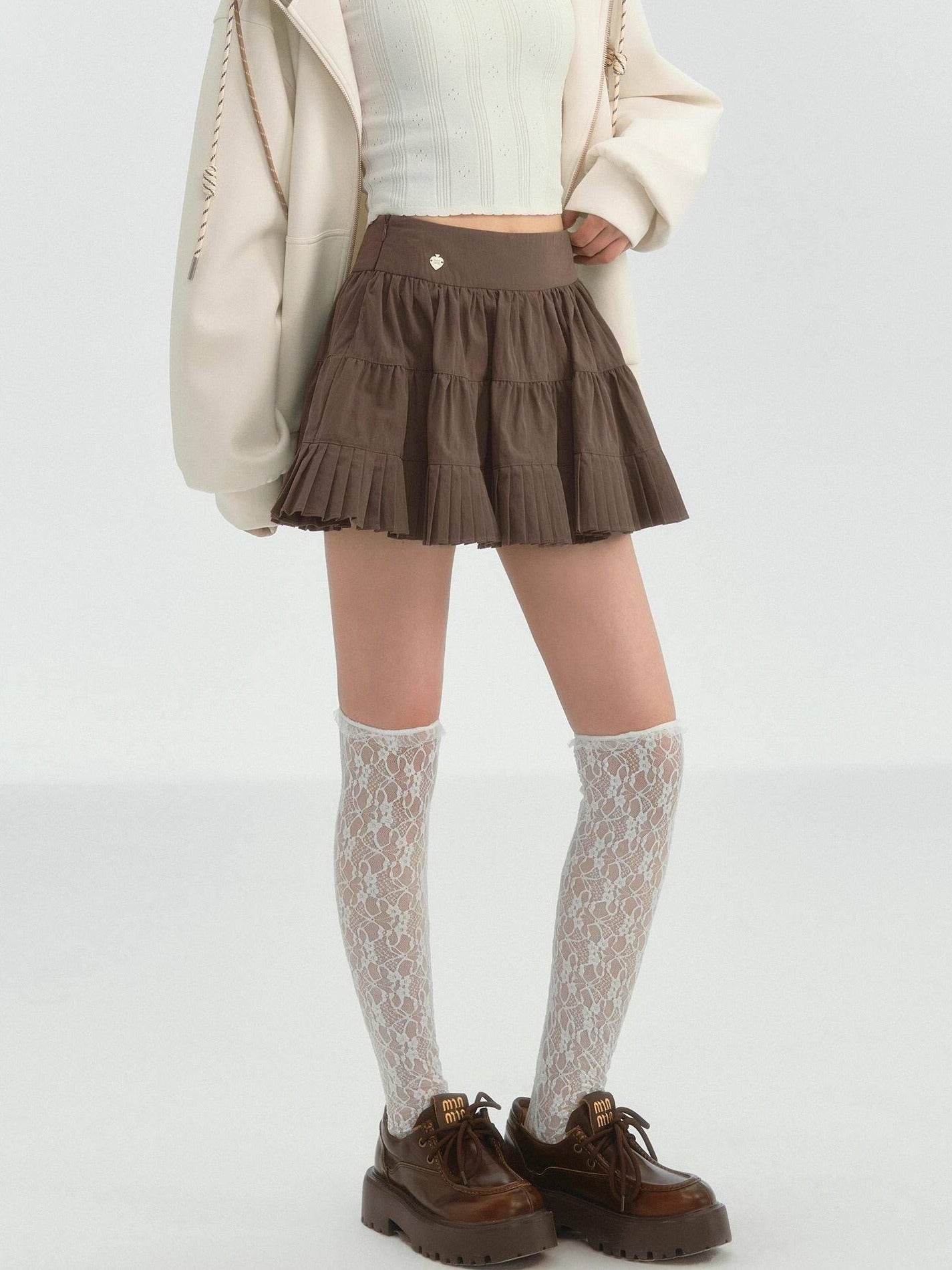 SOMESOWE Lined Pockets A Line Mid Waist Ol Commuter Casual Women Polyester Mini Skirts