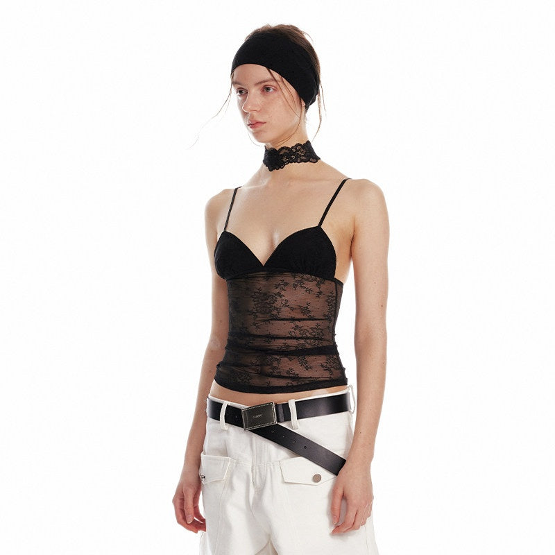 ALINNVSTUDIO_Lace_Slim_Fit_Spaghetti_Strap_Short_Solid_Color_Women_Camisoles_MISSTT