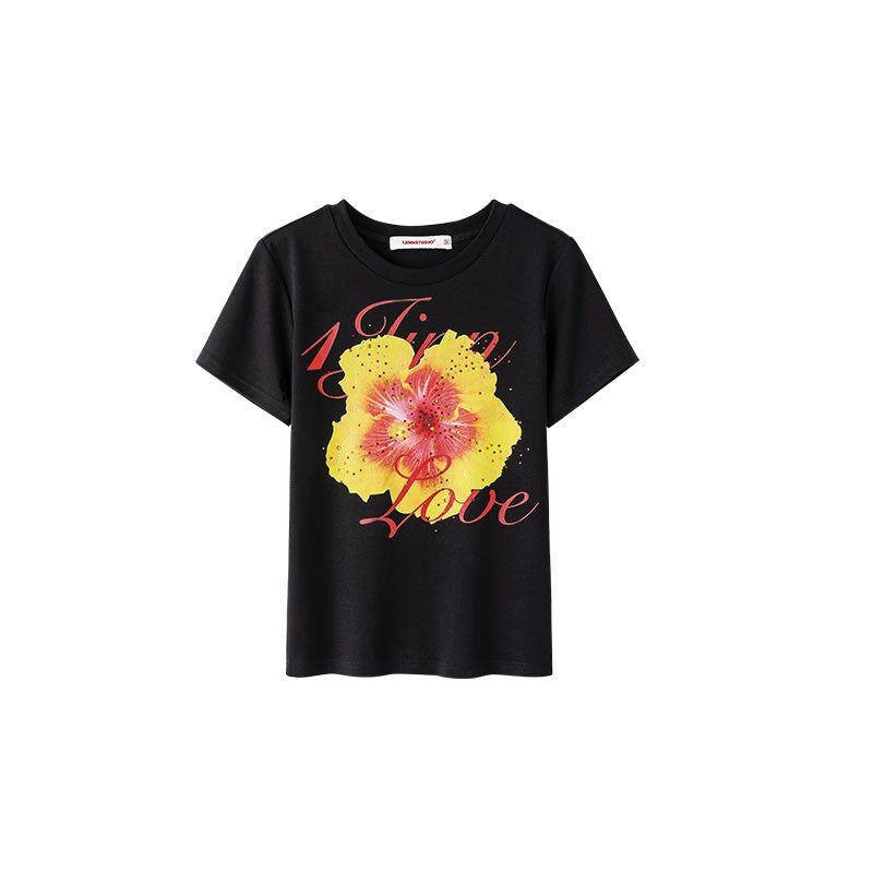 1JINN_STUDIO_100%_Cotton_Floral_Print_Slim_Fit_Casual_Crew_Neck_Women_Short_Sleeve_T-Shirts_MISSTT