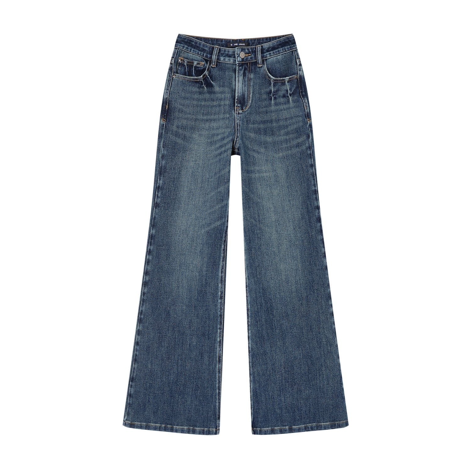 SOMESOWE_Pleated_High_Waist_Casual_Pockets_Slight_Flare_Stretch_Blue_Wide_Leg_Jeans_MISSTT
