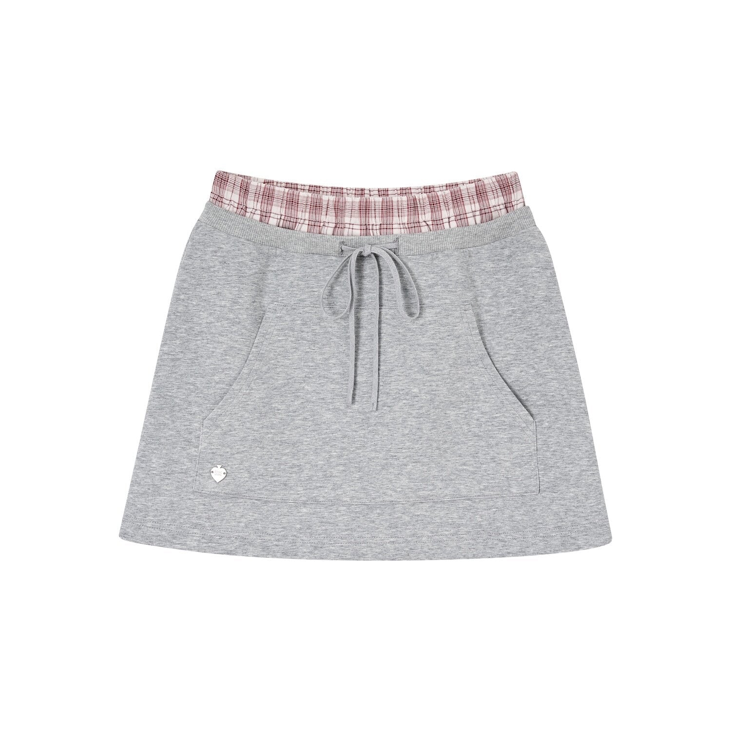 SOMESOWE_Cotton_Crew_Long_Sleeve_Casual_Mini_Skirt_Women_Gray_Navy_Top_&_Skirt_Sets_MISSTT