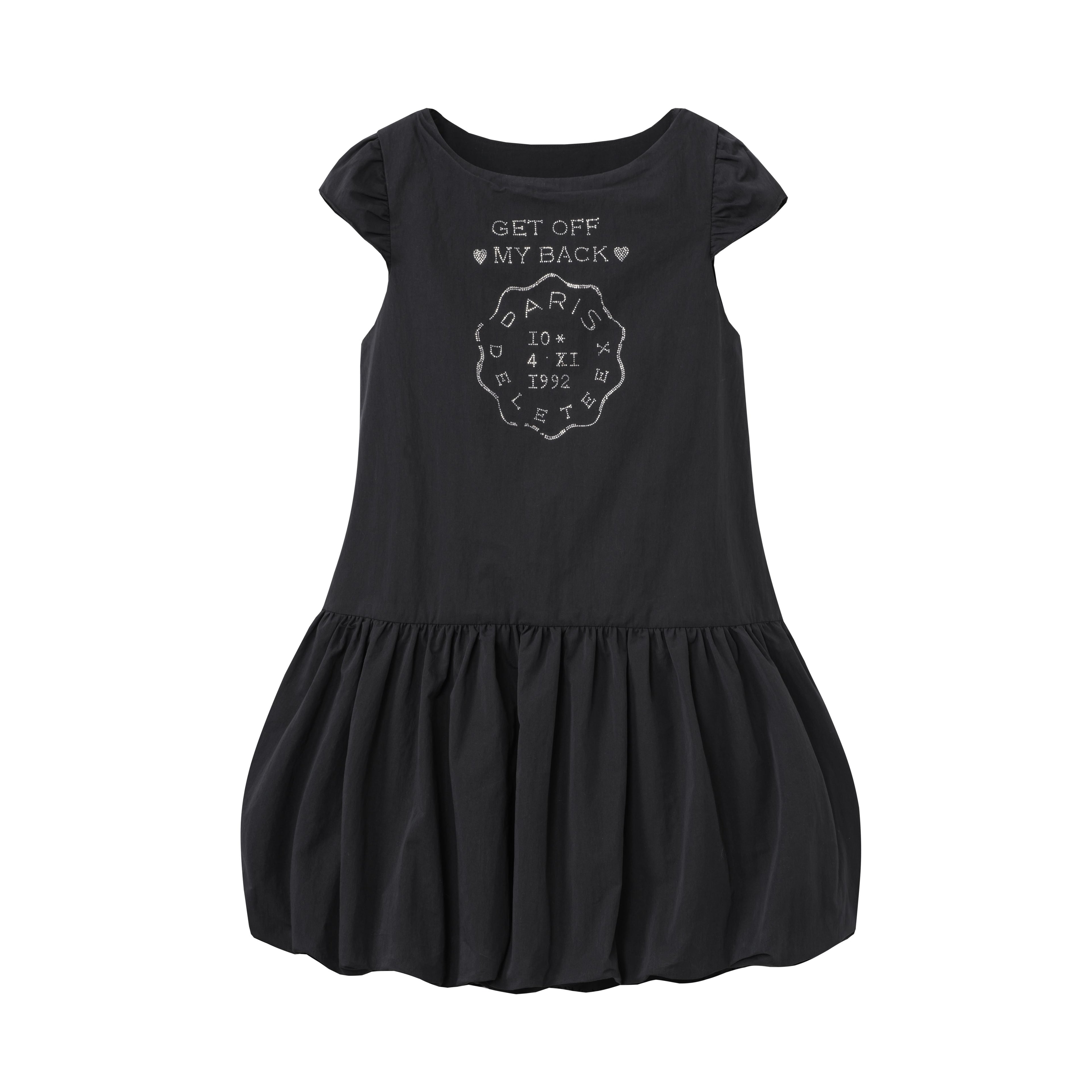 DeleteEx_Sweet_Flirty_Flutter_Sleeve_Rhinestone_Bubble_Skirt_Date_Black_Mini_Dresses_MISSTT