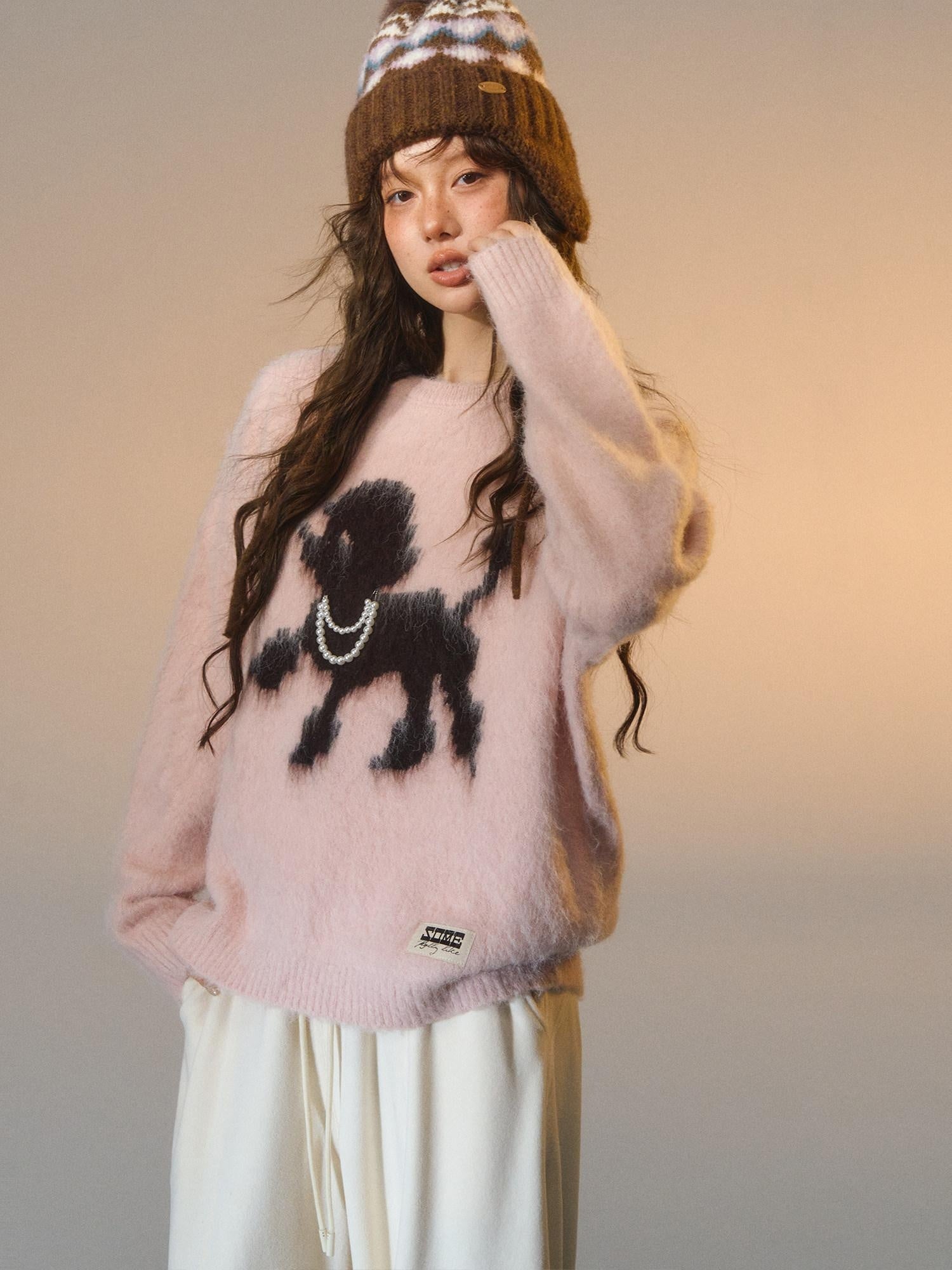 SOMESOWE Casual Two Piece Look Contrast Trim Tie Front Cardigan Women Sweaters