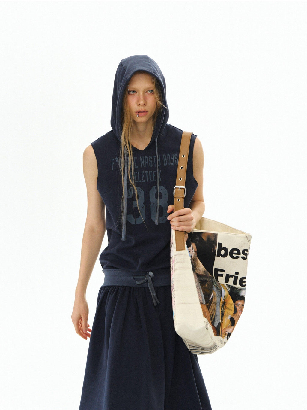 DeleteEx Lightweight Foldable Zippered Print Single Strap Unisex Everyday Tote Bags