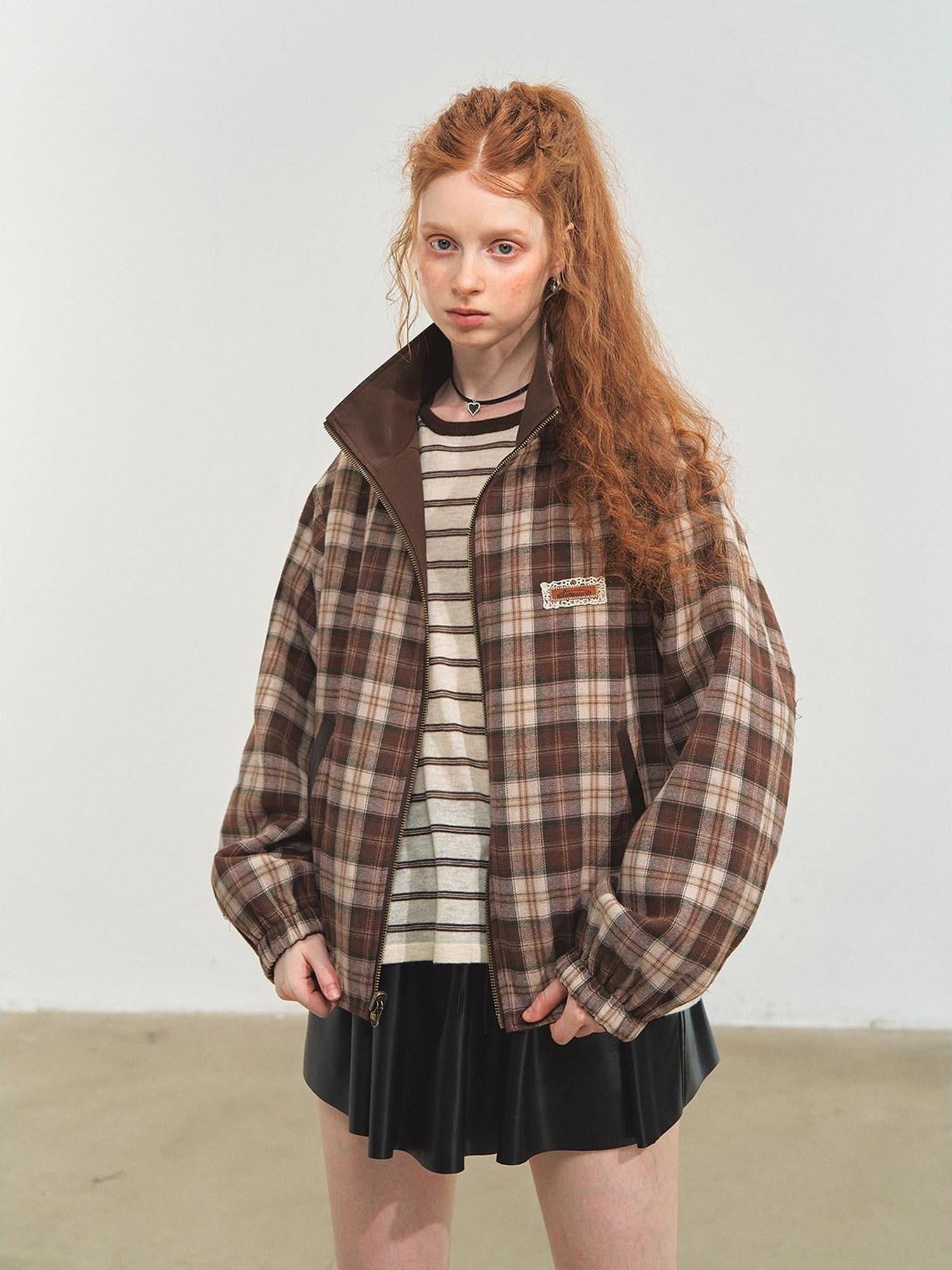 SOMESOWE Versatile Casual Regular Fit Brown Youth S M L Outerwear Jackets