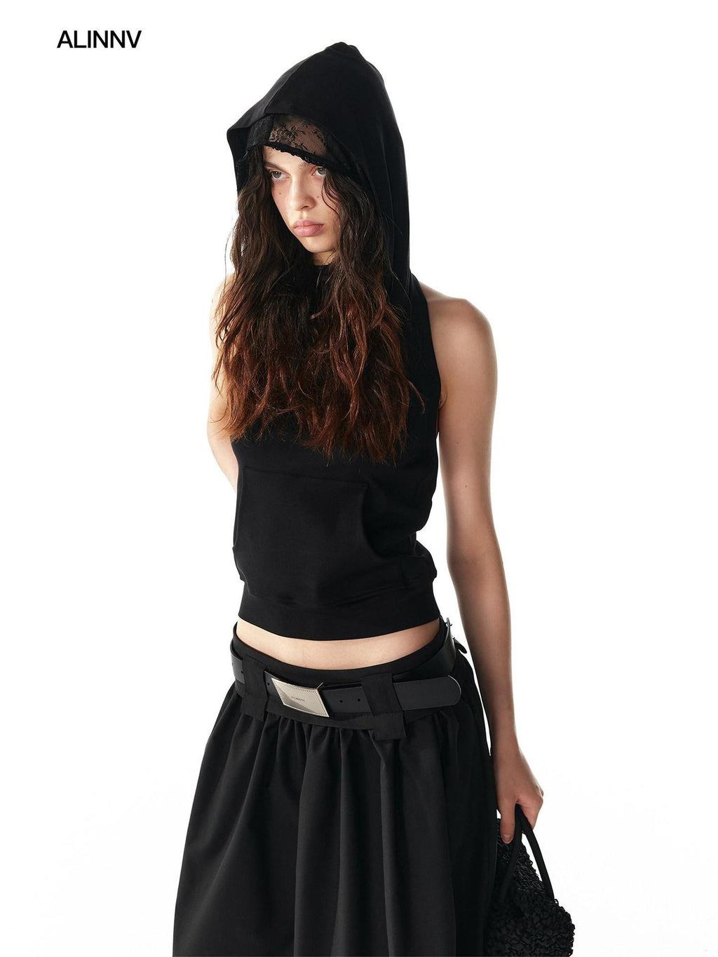 ALINNVSTUDIO Soft Stretch Cotton Slim Fit Halter Patchwork Original Design Women Tank Tops