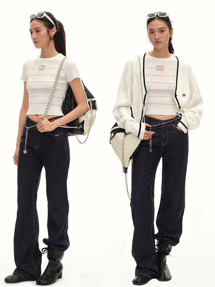 NAWSNOTAWEAR Thin Knit Slim Fit Solid Polo Collar Casual Women Pastel Shades Basic Crop Tops