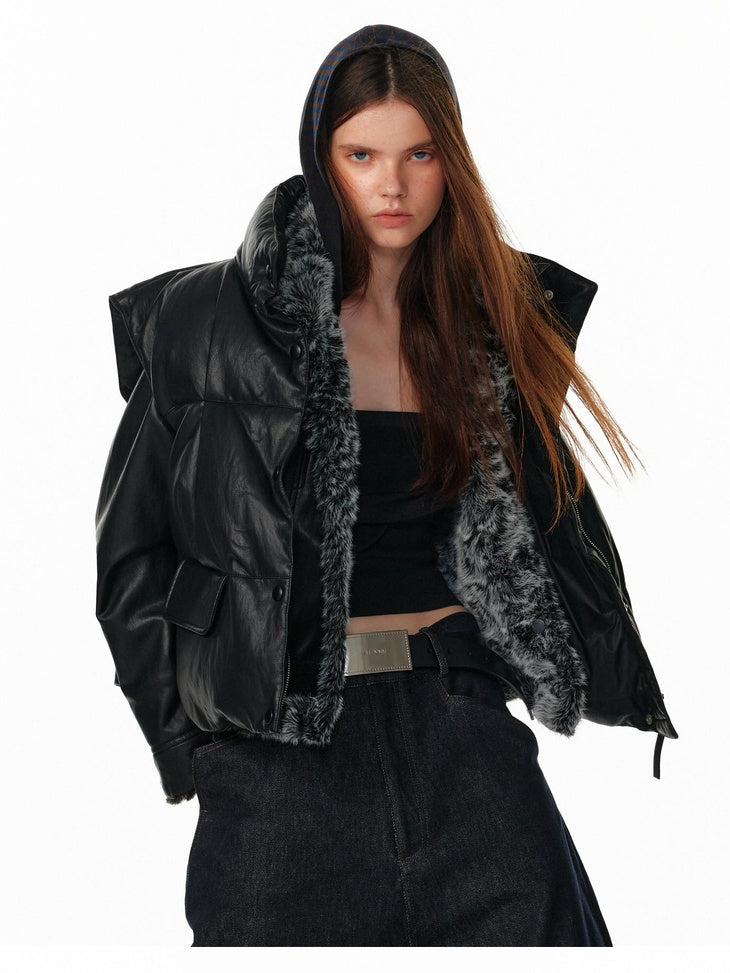 ALINNVSTUDIO 90% White Duck Down Warmth Straight Fit Stand Collar Women Commuter Down Jackets