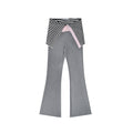 DeleteEx_Cotton_Stretch_Sweet_Micro_Flare_Slim_Natural_Waist_Women_Heather_Grey_Leggings_MISSTT