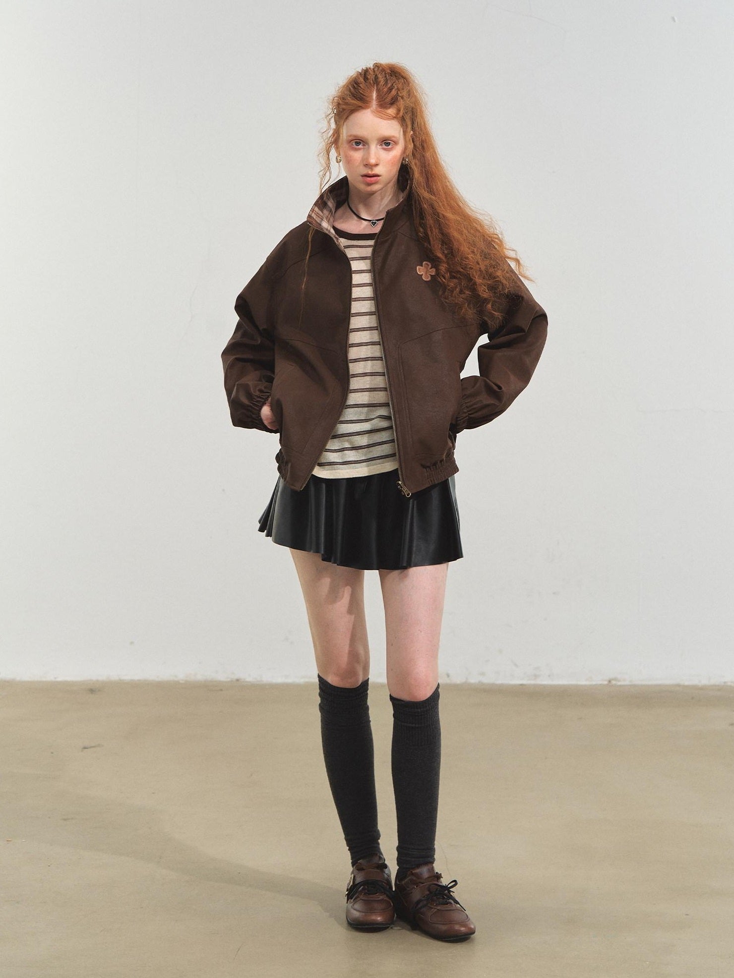 SOMESOWE Versatile Casual Regular Fit Brown Youth S M L Outerwear Jackets