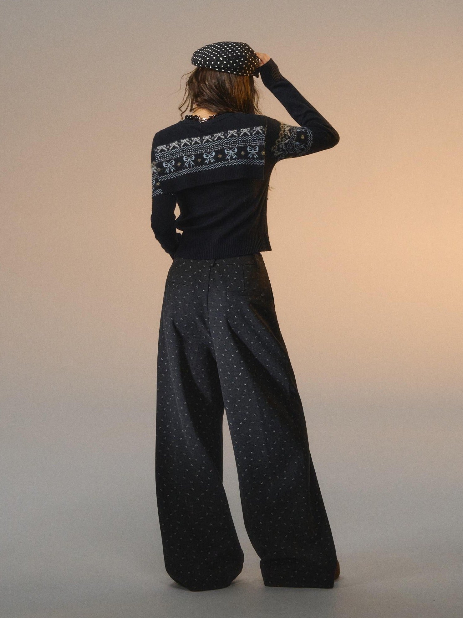 SOMESOWE Original Plaid Pocket Loose Natural Waist Button Women Wide Leg Straight Pants