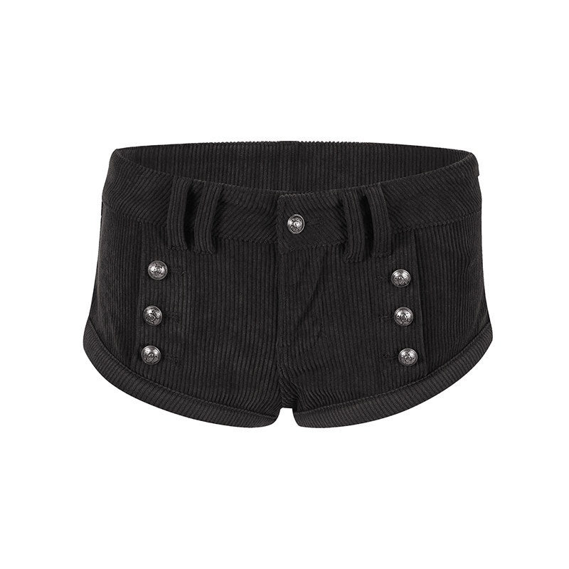 DeleteEx_Comfort_Stretch_Sweet_Low_Rise_Cute_Casual_Black_Pink_Brown_Mini_Shorts_MISSTT