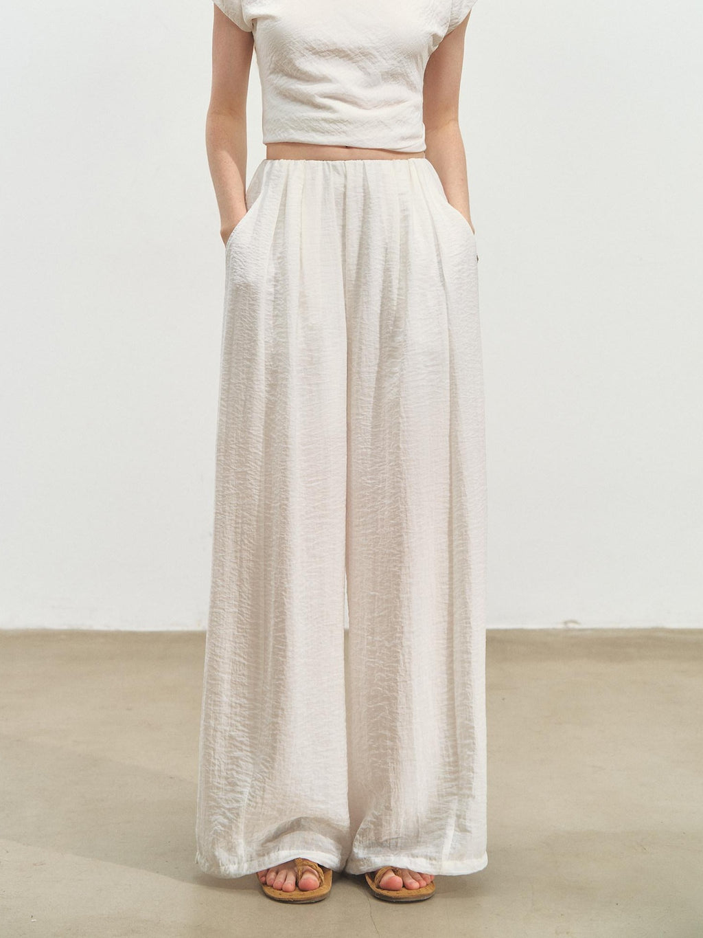 SOMESOWE Soft Cotton Blend Chinese Style Crew Neck Women Long Pants Top & Pants Sets