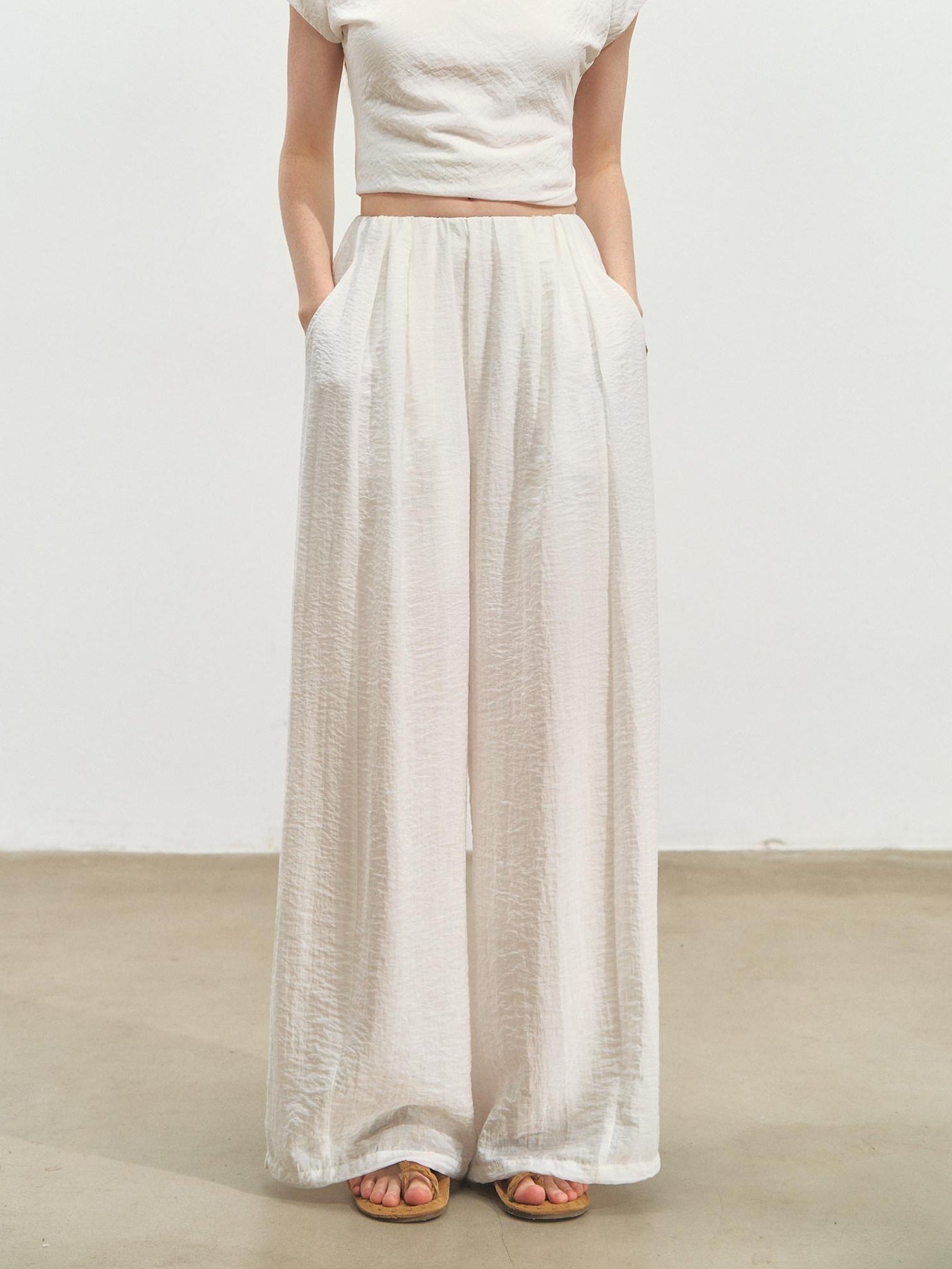 SOMESOWE Soft Cotton Blend Chinese Style Crew Neck Women Long Pants Top & Pants Sets