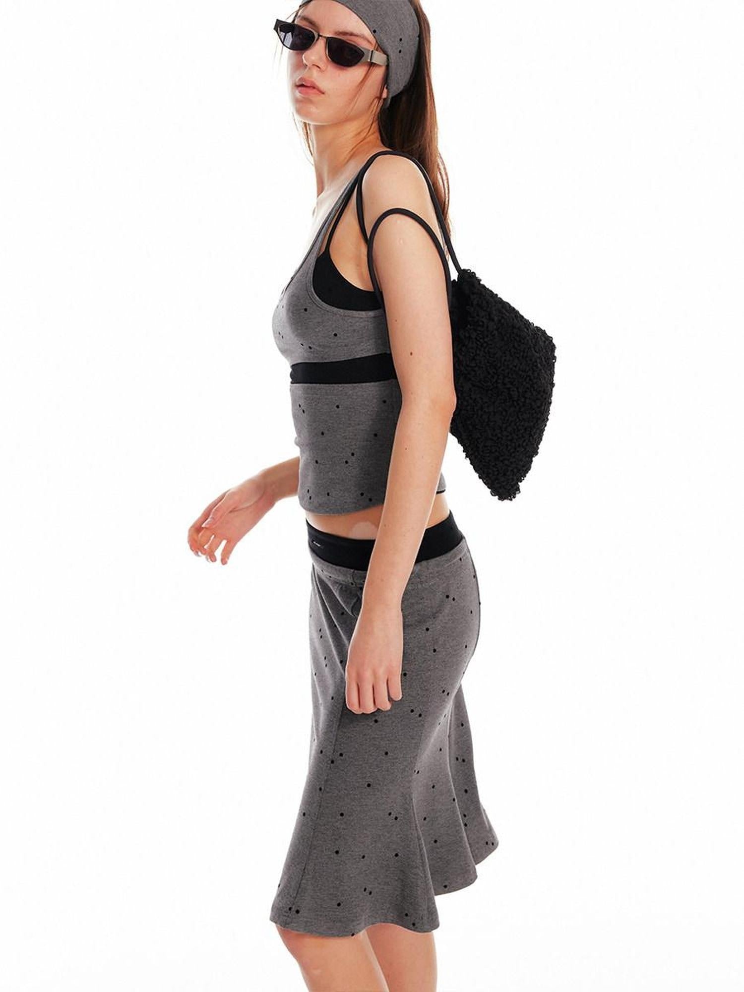 ALINNVSTUDIO Sexy Pullover Cami Two Piece Chic Casual Young Women Matching Top & Skirt Sets