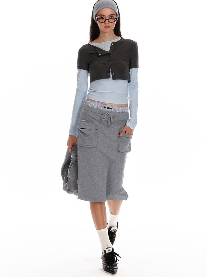 ALINNVSTUDIO Low Waist Bodycon Office Commuter Women Pencil Slim Midi Skirts