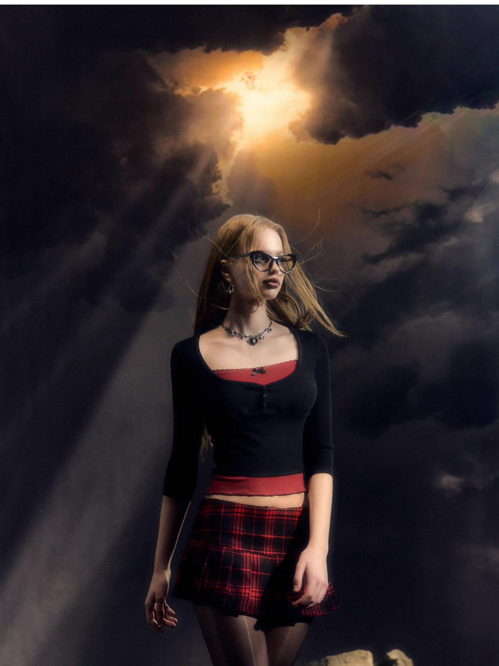 DeleteEx Stretch Plaid High Waist A Line Casual Schoolgirl Women Mini Skirts