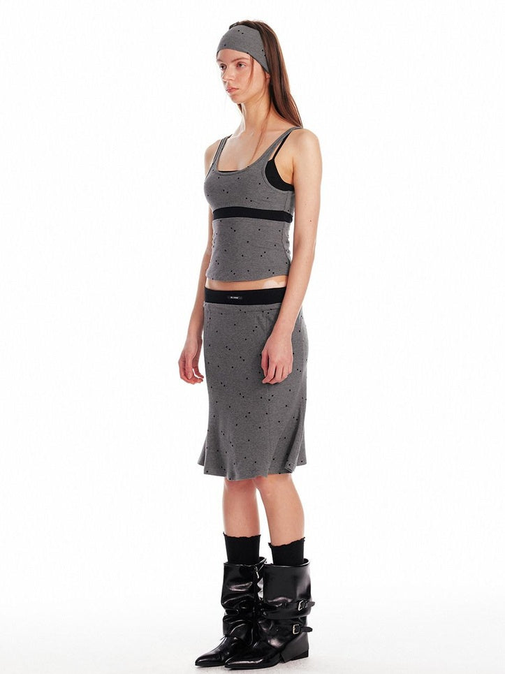 ALINNVSTUDIO Sexy Pullover Cami Two Piece Chic Casual Young Women Matching Top & Skirt Sets