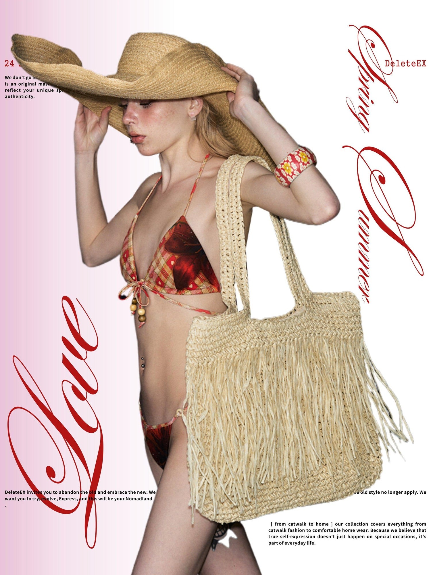 DeleteEx Chic Brown Red Gray Plaid Print Two Piece Beach Swimwear Bikini Sets