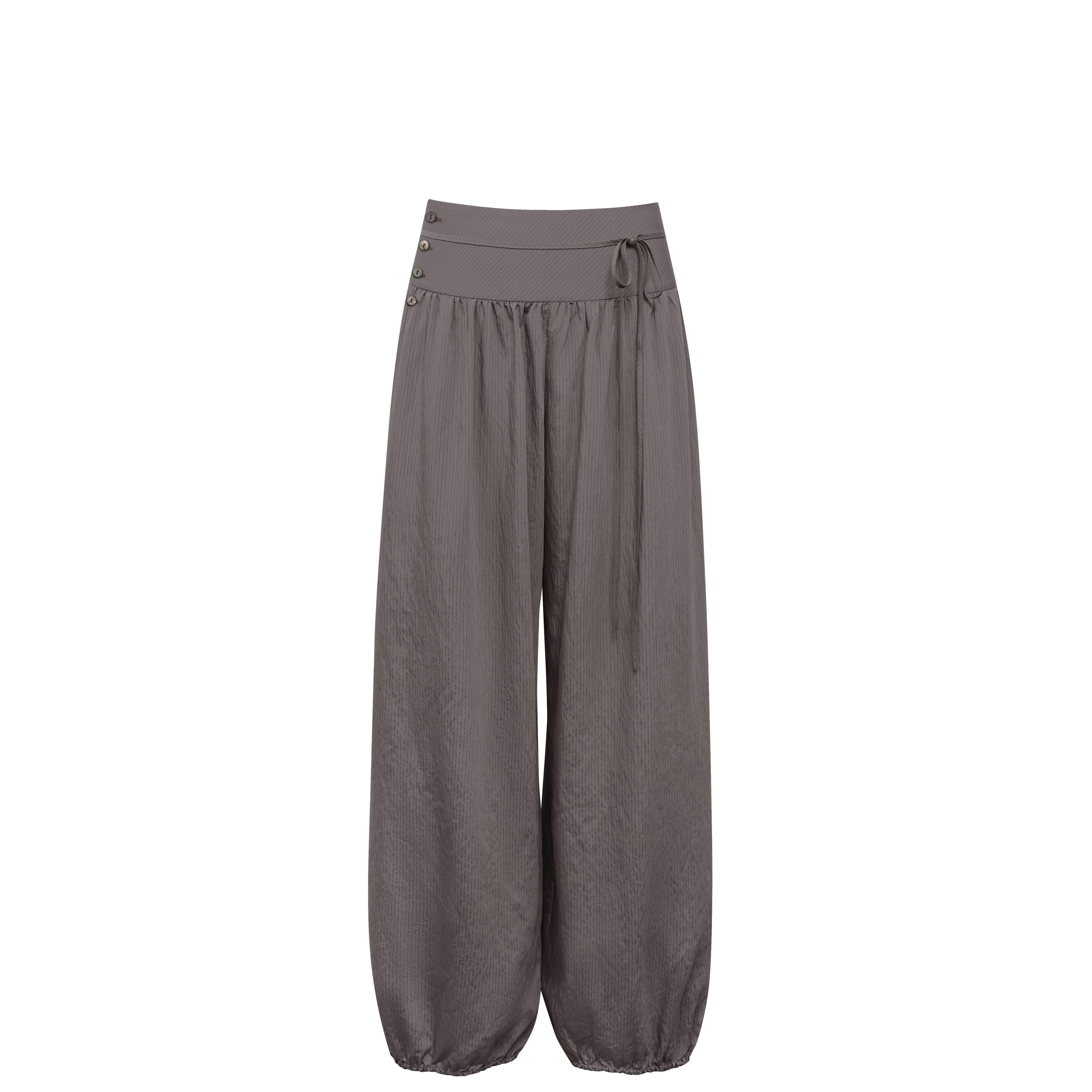 someonesometimes_Soft_Modal_Loose_Lantern_Natural_Waist_Button_Smoky_Grey_Wide_Leg_Pants_MISSTT
