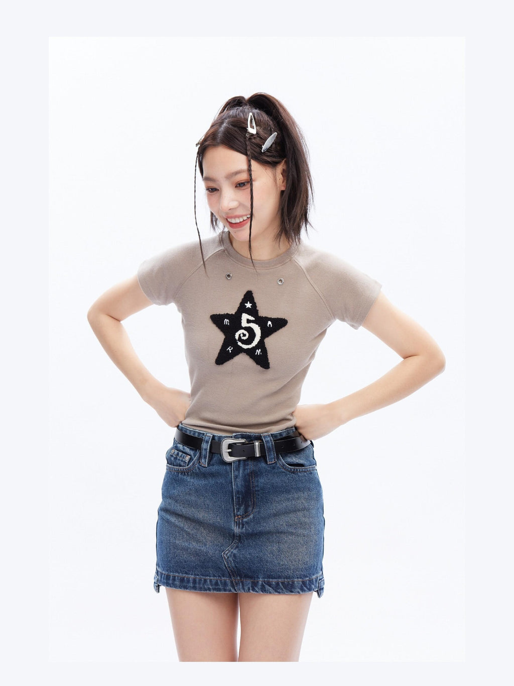 DeleteEx Viscose Blend Slim Fit Office Crew Neck Women Classic Short Sleeve T-Shirts