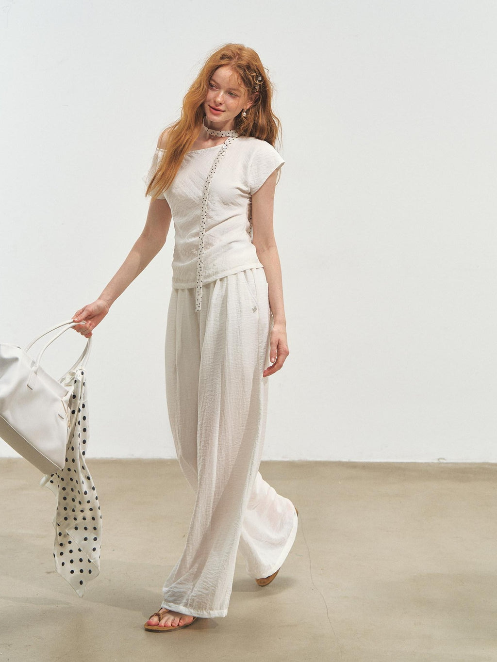 SOMESOWE Soft Cotton Blend Chinese Style Crew Neck Women Long Pants Top & Pants Sets