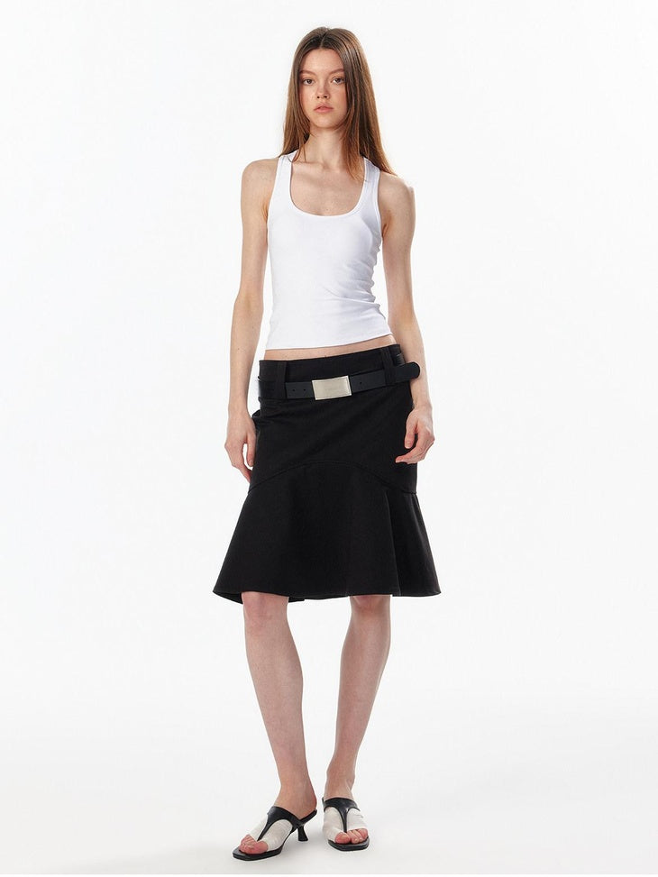 ALINNVSTUDIO Waist Defining Cropped U Neck Racerback Women No Padding Basic Tank Tops