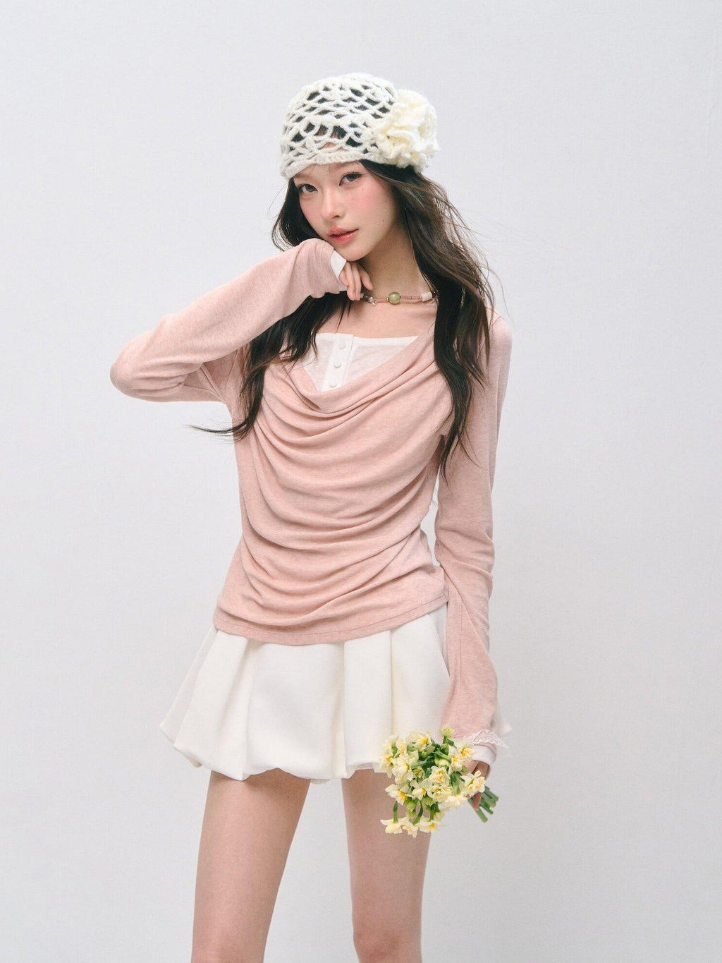 SOMESOWE Sexy Ruffled Pleated Lined Tiered Cake Mid Waist Loose Women Casual Mini Skirts