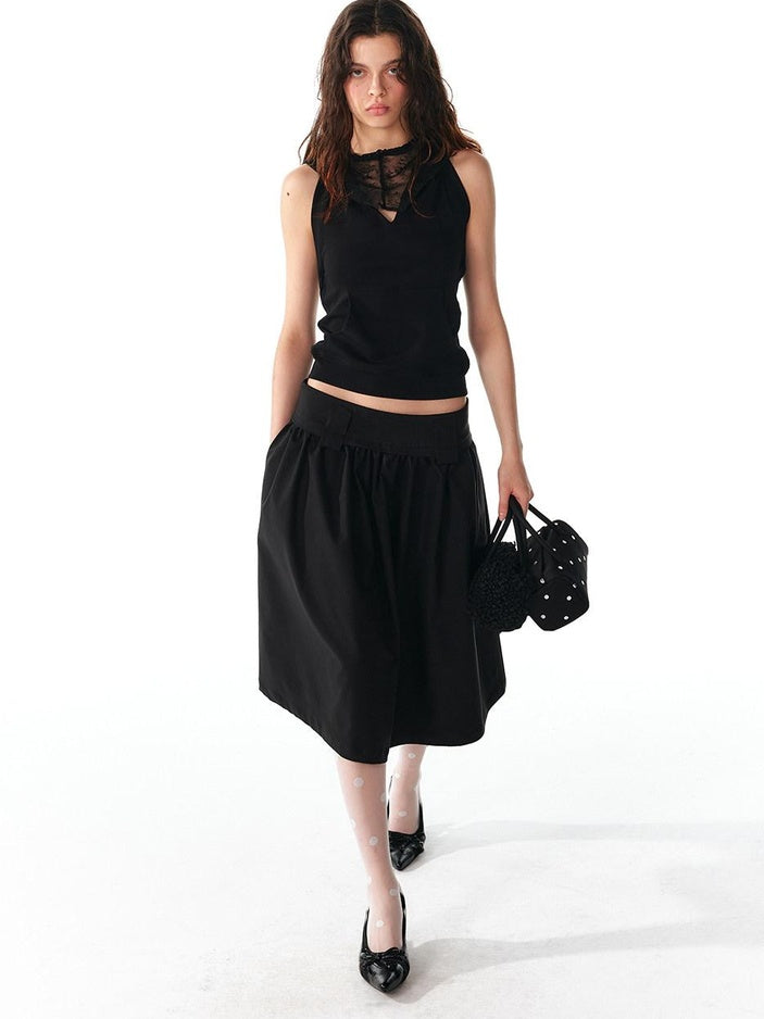 ALINNVSTUDIO Soft Stretch Cotton Slim Fit Halter Patchwork Original Design Women Tank Tops
