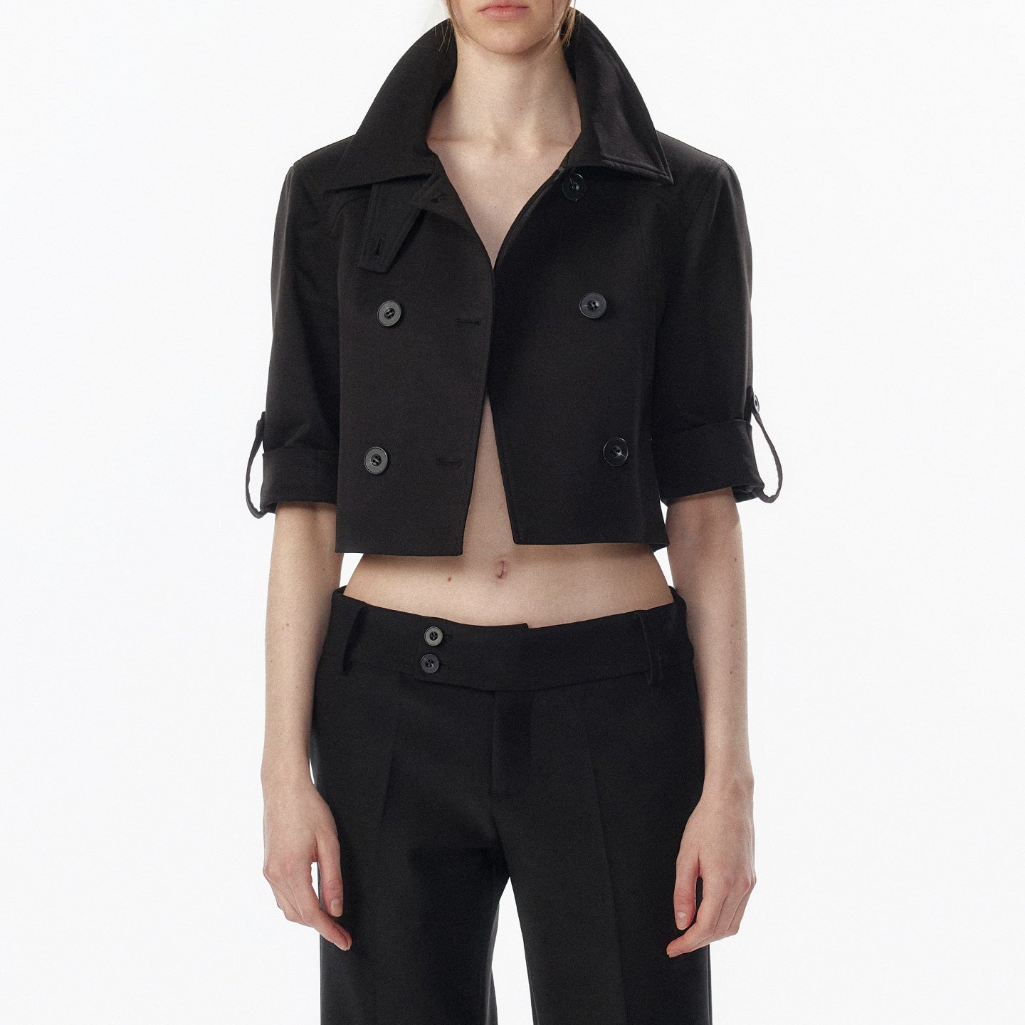 ALINNVSTUDIO_Casual_High_Waist_Double_Breasted_Cropped_Black_Cotton_Blend_Women_Trench_Coats_MISSTT