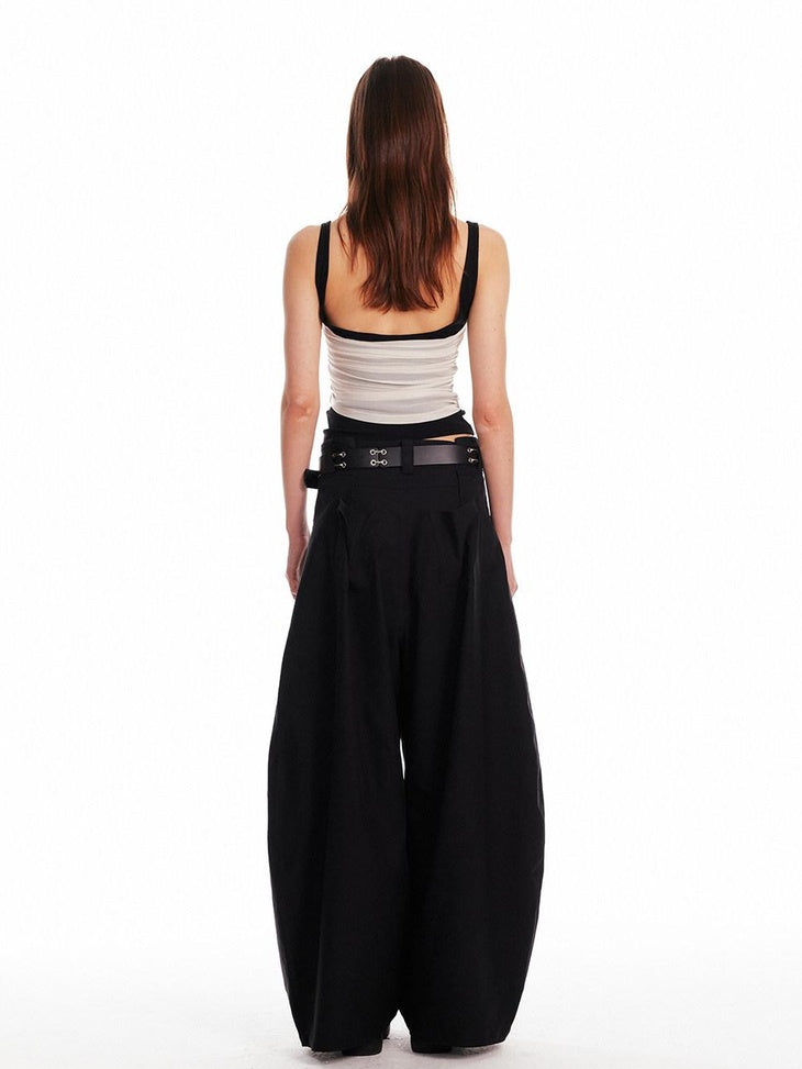 ALINNVSTUDIO Patchwork Original Design Slim Fit Cropped Pullover Women Solid Tank Tops