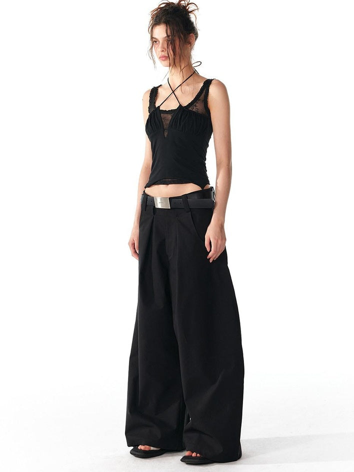 ALINNVSTUDIO Ultra Soft Modal Stretch Lace Trim Slim Fit Short Pullover Women Camisoles