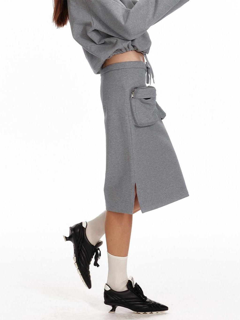 ALINNVSTUDIO Low Waist Bodycon Office Commuter Women Pencil Slim Midi Skirts