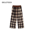 DeleteEx_High_Waist_Vintage_Plaid_Womens_London_Polyester_Wide_Leg_Pants_MISSTT