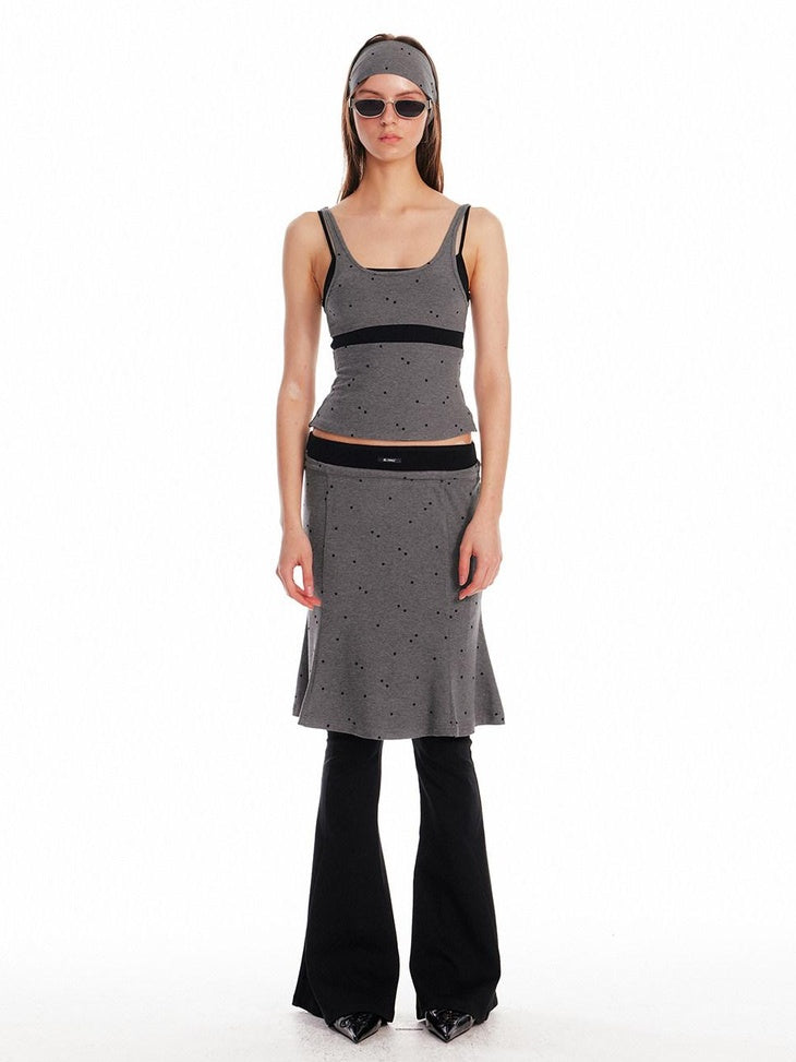 ALINNVSTUDIO Sexy Pullover Cami Two Piece Chic Casual Young Women Matching Top & Skirt Sets