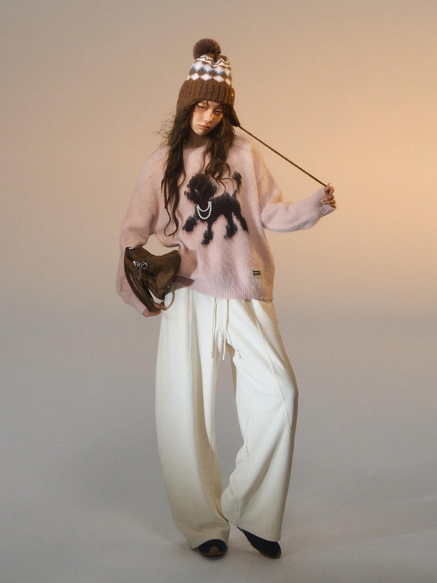 SOMESOWE Casual Two Piece Look Contrast Trim Tie Front Cardigan Women Sweaters