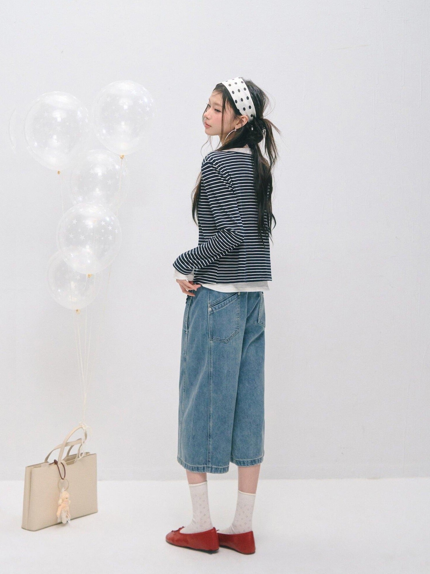SOMESOWE Soft Lyocell Wool Blend Casual Loose Layered Striped Women Long Sleeve T-Shirts