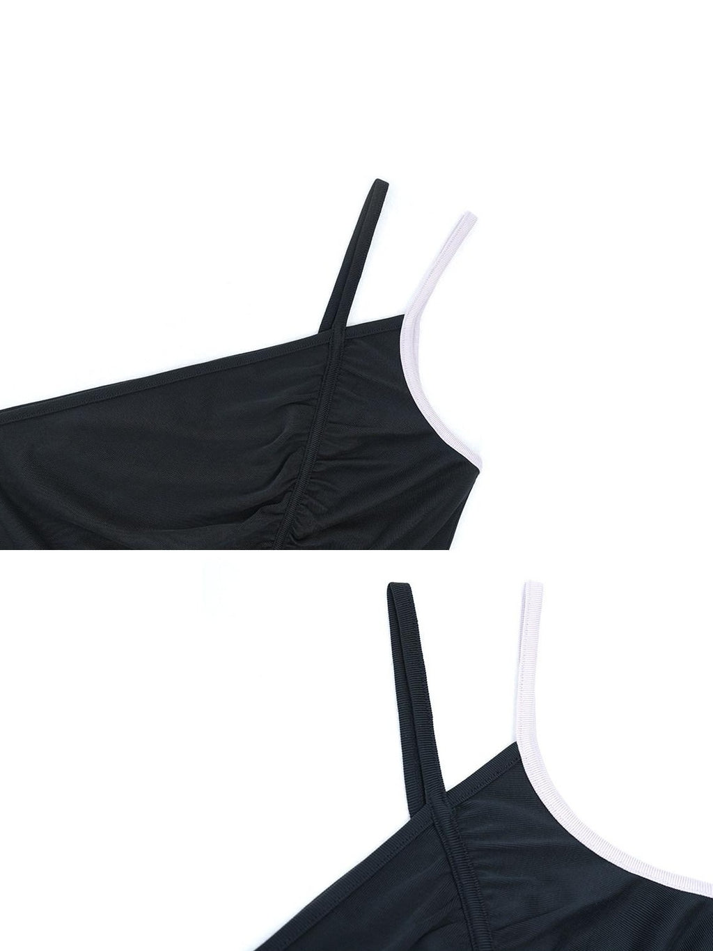 someonesometimes Ruching Slim Fit Asymmetric One Shoulder Modal Serene Blue Camisoles