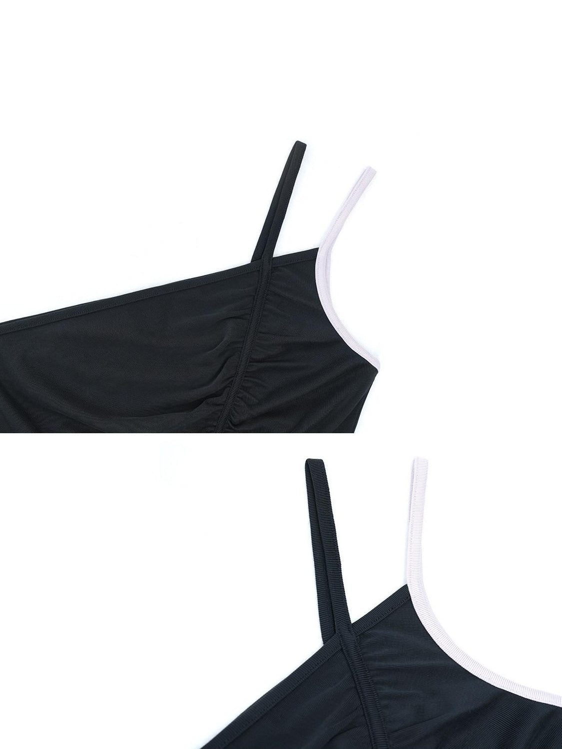 someonesometimes Ruching Slim Fit Asymmetric One Shoulder Modal Serene Blue Camisoles