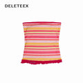 DeleteEx_Soft_Cotton_Pink_Striped_Original_Design_Casual_Slim_Fit_Women_Tube_Tops_MISSTT