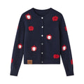 SOMESOWE_Embroidered_Fruit_Casual_Lapel_Regular_Fit_Navy_Long_Sleeve_Button_Knit_Cardigans_MISSTT