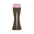 DeleteEx_Stretchy_Low_Rise_Flared_Girls_Khaki_Black_Gray_Poly_Blend_Leggings_MISSTT