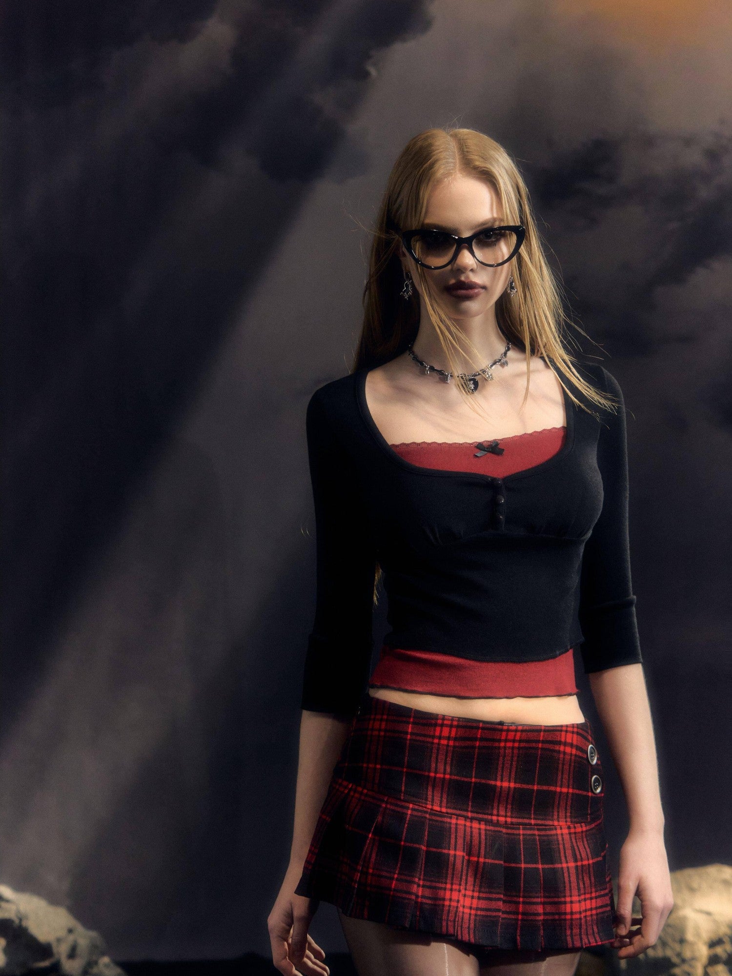 DeleteEx Stretch Plaid High Waist A Line Casual Schoolgirl Women Mini Skirts
